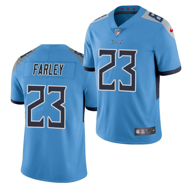 Men's Tennessee Titans #23 Caleb Farley Blue Vapor Untouchable Stitched Jersey